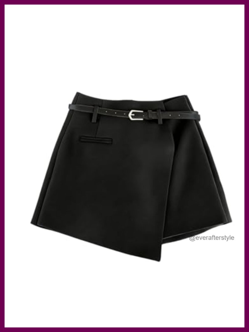 Floerns High Waist Asymmetrical Wrap Skort A Line Mini Skirt